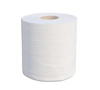 HYGIENE Lot de 6 Bobines d'essuyage 2 plis 700 formats 25 x 19,5 cm - L175 m, bobine D19,5 cm blanc Eco