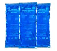 Hygiene100 Lot 3 compresses froides et chaudes qualité supérieure - XXL (12x29cm) - Coussin rafraîchissant en gel réutilisable blessures,soulagement la douleur,piqûres d'insectes,thérapie Bleu