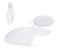 Hygiene100 Urinal pour femme 1 litre/1 000 ml en plastique durable translucide avec bouchon à vis anti-fuite, lignes de mesure faciles à lire, portable pour les voyages