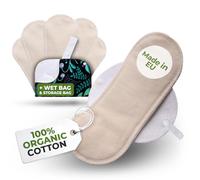 Hygiéniques Lavables Bio en Coton pour Flux Léger (S+M, x6); FABRIQUÉES dans l'UE, Protection Menstruelle Réutilisable, Lavable à Haute Température, Douce & Non-Irritante pour Femmes & Ados