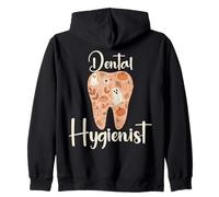 Hygiéniste Dentaire Dent d'automne Citrouille Feuilles d'automne Fantôme Sweat à Capuche