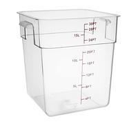 Hygiplas Boîte de conservation carrée en polycarbonate 15 litres, taille : 317 (H) x 312 (L) x 288 (P) mm, couvercle vendu séparément / transparent, CF025