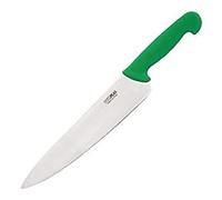 Hygiplas - Couteau de cuisine Hygiplas Chef Vert 25 cm - Lame tranchante en acier inoxydable nécessitant peu d'entretien C868