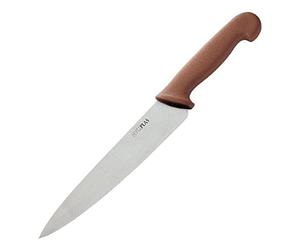 Hygiplas Couteau de cuisinier Marron 22cm, 8,5 pouces, Poids : 150 g, Marron pour légumes, C842