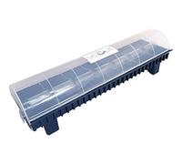 Hygiplas Distributeur d'Étiquettes en Plastique 50 mm/2 pouces pour 7 Rouleaux, Noir Transparent, Dimensions: 64(H) x 490(L) x 133(P)mm, Étiquettes Vendues Séparément, GH348