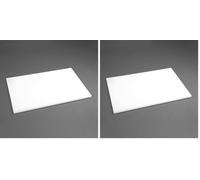 Hygiplas Plancheà découper antibactérienne basse densité Blanc 450 x 300 x 10 mm (Lot de 2)