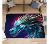 HYGIUID Epic Dragon Tapis de couloir, 70 x 120 cm, tapis de couloir antidérapant pour cuisine, chambre d'enfant, chambre d'enfant, table de chevet