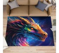 HYGIUID Epic Dragon Tapis de couloir, 70 x 120 cm, tapis de couloir antidérapant pour cuisine, chambre d'enfant, chambre d'enfant, table de chevet