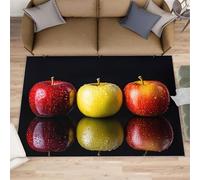 HYGIUID Fruit Still Life Paillasson - 60 x 90 cm - Motif pomme - Pour cuisine, salle de bain - Lavable - Pour couloir, chambre à coucher, chevet