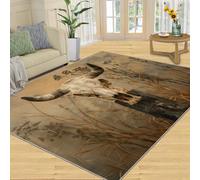 HYGIUID Grand tapis rustique motif squelette du désert pour chambre à coucher, motif reliques de prairie occidentale, 160 x 230 cm, pour chambre d'enfant, bureau, salle de jeux
