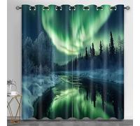 HYGIUID Lot de 2 rideaux avec motif scène de neige polaire pour chambre à coucher, rideaux filtrant la lumière, paysage arctique, cuisine, salon de beauté, spa, bibliothèque, 117,1 x 229,1 cm