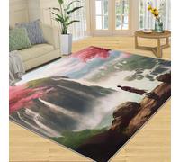 HYGIUID Mystic Cherry Blossoms Falls Grand tapis pour salon, chambre à coucher, samouraï, 160 x 230 cm, tapis de sol pour chambre d'enfant, bureau, salle de jeux pour enfants