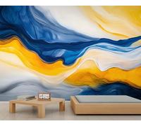 HYGIUID Papier peint abstrait fluide art abstrait moderne - Poster mural surdimensionné style salle de jeux café décoration de fond (non autocollant)