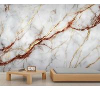 HYGIUID Papier peint marbré - Art abstrait - Poster mural surdimensionné pour salle de jeux ou café - Décoration de fond (non autocollante)