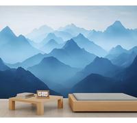 HYGIUID Papier peint mural de paysage de montagne, art abstrait, poster mural surdimensionné style salle de jeux, café, décoration de fond (non autocollant)