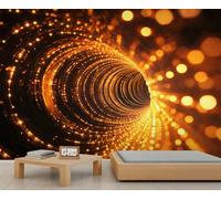 HYGIUID Papier peint tunnel lumineux - Papier peint géant 3D - Motif espace mystérieux - Technologie cool - Papier peint à l'échelle commerciale pour café, salon, galerie (non autocollant)