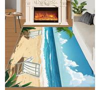 HYGIUID Tapis de couloir - 70 x 120 cm - Pour chaises de plage, cuisine, escapade tropicale - Tapis antidérapant à poils courts - Pour chambre d'enfant, chambre d'enfant