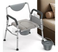 HygiVital Chaise percée bariatrique pour personnes âgées, personnes âgées