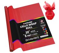 Hygloss 7606 Violoncelle Rouleau de Papier Cadeau, 50,8 cm par Rouleau, Bleu, Red, n/a