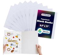 Hygloss 77734 Lot de 10 livres vierges Blanc 8,5 x 11 cm 6 livres 8.5-x-11-inch blanc