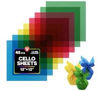 Hygloss Lot de 48 carrés de cellophane Assortis pour Violoncelle