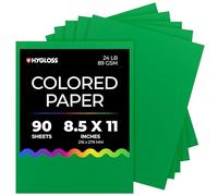 Hygloss Papier de couleur vert foncé - 10,9 kg, 89 g/m², sans acide, résistant à la décoloration, 21,6 x 27,9 cm, 90 feuilles