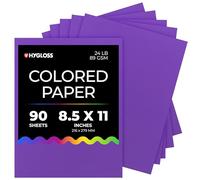 Hygloss Papier de couleur violet - 10,9 kg, 89 g/m², sans acide, résistant à la décoloration, 21,6 x 27,9 cm, 90 feuilles