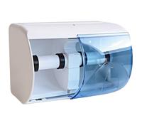 Hygoclean Distributeur Plastique Blanc de Papier Toilette