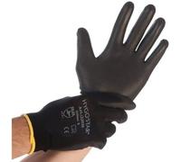 Hygostar 33936 Feinstrickhandschuhe Black Ace schwarz Gr. 7/SPolyuréthaneBeschichtung Trägermaterial Nylon