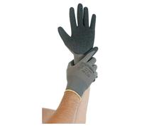 Hygostar 33983 Feinstrickhandschuhe Skill grau/schwarz Gr. 10/XL Latex-Beschichtung Trägermaterial Nylon(T)