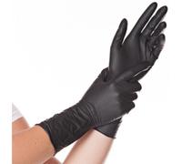 HYGOSTAR Gant nitrile SAFE LONG, M, sans poudre, noir