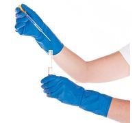 Hygostar High Risk Gants en latex non poudrés Bleu L 28 cm