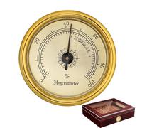 Hygromètre analogique pour cigares - Testeur d'humidité Humidor de haute précision de 45 mm avec aimant arrière | Idéal pour cigares, guitare, violon, armoires, instruments de musique et
