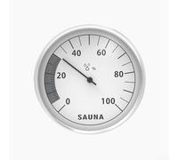 Hygromètre de sauna avec mécanisme de détection mécanique, cadre en aluminium et miroir en verre pour une surveillance précise et durable de l'humidité