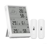 Hygromètre de surveillance à distance avec contrôle par application, prend en charge plusieurs capteurs, alertes de température et d'humidité en temps réel pour une utilisation en intérieur (1 lot (1