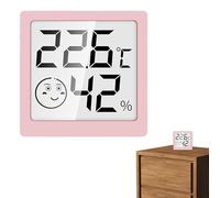 Hygromètre de thermomètre numérique : écran d'humidité de température portable, petit moniteur de climat intérieur LCD | Compteur électronique précis avec écran de lecture facile pour réfrigérateur Pa