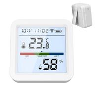 Hygromètre d'humidité d'intérieur, compteur d'humidité intelligent - Dispositif sans fil de surveillance d'humidité de haute précision avec écran à distance portable pour la qualité de l'air, service
