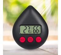 Hygromètre Goutte d'Eau LCD Thermomètre d'intérieur numérique pour mesure précise de l'humidité (Noir)