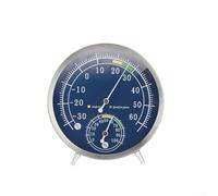Hygromètre intérieur analogique et thermomètre analogique intérieur en acier inoxydable thermomètre hygromètre analogique pour l'intérieur et l'extérieur diamètre 13 cm