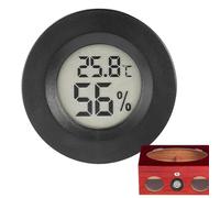 Hygromètre - Mini thermomètre numérique magnétique | Moniteur à distance numérique, jauge d'humidité numériue ronde pour étui de guitare, jauge de température et d'humidité pour réservoir, bocaux, ét