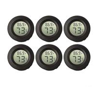 Hygromètre numérique 6 pièces + thermomètre pour la surveillance de l'humidité et de la température intérieure Design cube compact 4,5 cm alimenté par batterie Noir