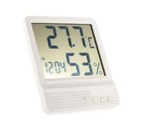 Hygromètre numérique avec affichage de température et d humidité mémoire des valeurs MAX MIN alarme calendrier posable sur bureau ou fixable au mur