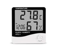 Hygromètre numérique d'intérieur, Compteur numérique de température et d'humidité, Station météo intérieure et extérieure, horloge(Htc-1)