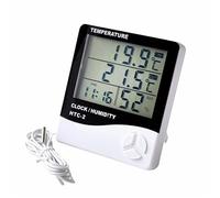 Hygromètre numérique d'intérieur, Compteur numérique de température et d'humidité, Station météo intérieure et extérieure, horloge(Htc-2)