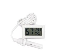 Hygromètre numérique d'intérieur, Mini thermomètre numérique hygromètre moniteur de température ambiante blanc/noir avec/sans câble(White With Cable)