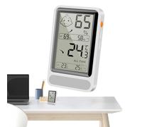 Hygromètre numérique - Moniteur compact de température et d'humidité avec grand écran | Thermomètre pour chambre d'enfant, maison, bureau, salon, compteur de niveau de confort de chambre de bébé et