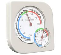 vidaXL Hygromètre Thermo Blanc 7,5 x 7,5 x 1,2 cm ABS, Hygromètre intérieur, capteur d'humidité carré, Outil Durable pour température, Soins de Reptiles et Animaux