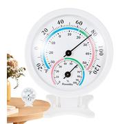 Hygromètre thermographique intérieur, indicateur analogique thermographe hygromètre, indicateur mécanique d'humidité de la température 2 en 1 | Compteur analogique mural et de table, pas de batterie