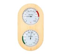 Hygromètre Thermomètre 2 en 1 en Bois pour Sauna - Affichage en Temps Réel de la Température et de l'Humidité - Hygrothermographe Mural pour Hammam et Chambre de Bébé