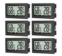 Hygromètre thermomètre mesureur d'humidité mini numérique thermomètre d'ambiance pour intérieur bureau salon chambre (6PCS)